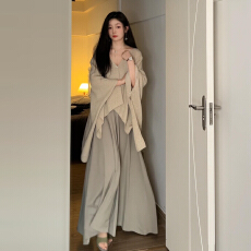 批发法式慵懒松弛感穿搭连衣<b class='q'>裙子</b>女夏2025新款套装早秋巨好看气质<b class='q'>长</b><b class='q'>裙</b>