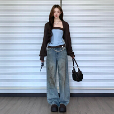 批发韩系早秋季穿搭坎肩毛衣针织开衫<b class='q'>外套</b>女2025新款抹胸<b class='q'>上衣</b>两件套装