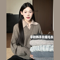 批发早初秋季穿搭毛衣针织衫<b class='q'>外套</b>简单大方高级感<b class='q'>长袖</b>上衣2025新款女装