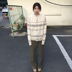 批发慵懒高级感费尔岛毛衫女2025新款春秋季学院风超好看针织开衫外套