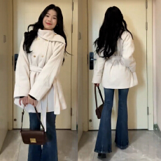 批发富家千金超好看毛呢外套女秋冬季2025新款女士高级感加厚呢子大衣