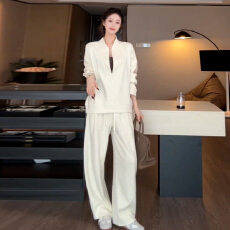 批发韩系慵懒感立领运动<b class='q'>卫衣</b><b class='q'>女</b>秋冬季高端精致长裤两件套穿搭2025新款