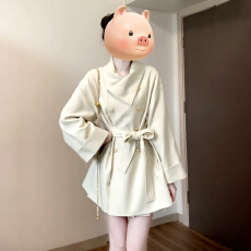 批发美式复古长袖大衣<b class='q'>外套女</b>秋冬季2025新款高级感巨好看宽松百搭上衣