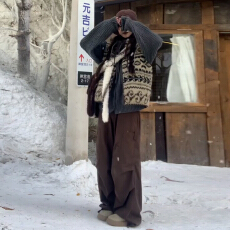 批发慵懒高级感拉链开衫毛衣<b class='q'>外套</b>女秋冬季2025<b class='q'>新款</b>宽松针织上衣套装