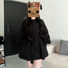 批发黑色短款连衣裙小香风<b class='q'>外套</b>2025秋冬季<b class='q'>女装</b>新款巨好看早秋chic上衣