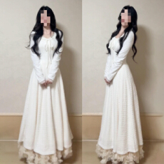 批发<b class='q'>白色</b>长袖针织连衣裙子女秋冬季2025新款巨好看配大衣打底内搭<b class='q'>长裙</b>