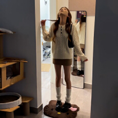 批发韩系白色麻花毛衣女秋冬季2025新款慵懒高级感内搭可外穿针织上衣