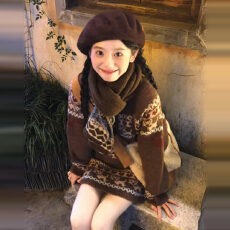 批发韩系圣诞温柔风费尔岛<b class='q'>开衫</b>毛衣短裙两件套女冬季新款气质<b class='q'>针织</b>套装