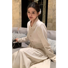 批发白色小香风套装连衣裙子女冬季2026新款法式千金长裙巨好看一整套