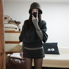 批发韩系巨好看灰色针织套装裙子女秋冬季2026新款超火气质冬装一整套