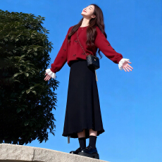 批发法式芭蕾富家千金蓬蓬连衣裙子女秋冬季2026<b class='q'>新款</b>温柔气质裙子套装