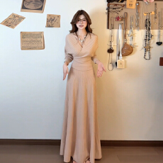 批发<b class='q'>粉色</b>针织毛衣<b class='q'>连衣裙</b>子女秋冬季2026年新款超火巨好看穿搭一整套装