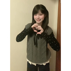 批发韩系学院风灰色针织马甲毛衣女2026早春季新款巨好看内搭上衣<b class='q'>套装</b>