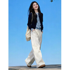 批发假两件针织开衫外套女2026春季新款内搭毛衣慵懒宽松长袖显瘦上衣