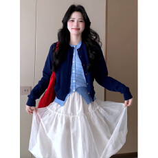 批发早春韩系大方得体秋<b class='q'>冬</b>季2026新款巨好看法式气质半身裙学院风套装