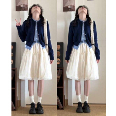 批发早春韩系大方得体秋<b class='q'>冬</b>季2026新款巨好看法式气质半身裙学院风套装