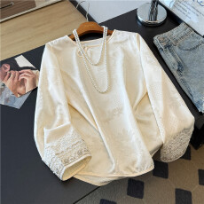 批发实拍新中式国风打底衫年轻版缎面提花上衣春季<b class='q'>真丝</b>百搭长袖<b class='q'>衬衫</b>女