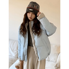 批发冬季立领羽绒棉服女短款简约面包服<b class='q'>韩版</b>休闲百搭小个子纯色外套潮