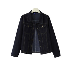 批发朵禾美式复古牛仔外套女春秋新款气质高级感休闲宽松夹克短款上衣