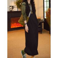 批发2026春夏新款波点印花长袖防晒上衣背带裙女气质显瘦百搭时尚套装