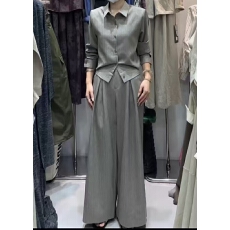 批发跨境<b class='q'>外贸</b>专供<b class='q'>大码</b>女装宽松干练短款上衣阔腿裤两件套