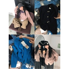 批发HONE<b class='q'>正品</b>～麻花羊驼毛毛衣开衫外套宽松韩系休闲25秋季新款