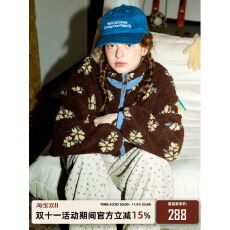 批发oddmaker原创花朵仿羊羔毛立领毛绒短外套女春<b class='q'>秋</b>复古宽松休闲上衣