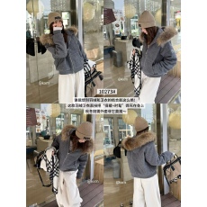 批发KA XI MI卡希米毛领连帽短款羽绒服女洋气独特卫衣羽绒内胆<b class='q'>休闲</b>