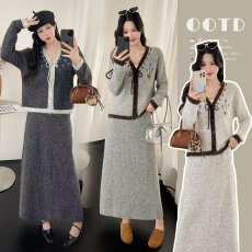 批发孕妇装冬装2026新款孕妈法式穿搭秋冬加厚针织<b class='q'>上衣</b>半身裙两件套装