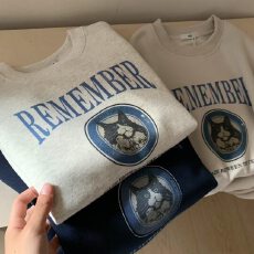 批发韩代同款2025秋装新猫咪无感印花圆领<b class='q'>卫衣</b>女宽松休闲百搭<b class='q'>长袖</b>上衣