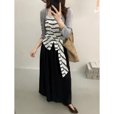 批发时尚防晒开衫+条纹背心+阔腿裤三件套女<b class='q'>欧洲站</b>2026年夏季新款<b class='q'>套装</b>