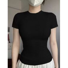 批发圆领正肩外穿大码短袖女短袖夏季女百搭休闲薄款t恤300斤<b class='q'>胖</b>mm<b class='q'>潮流</b>