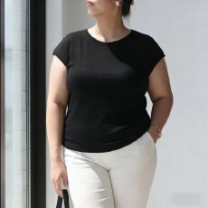 批发女外穿百搭休闲圆领正肩短袖夏季薄款t恤大码短袖女300斤<b class='q'>胖</b>mm<b class='q'>潮流</b>