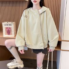批发实拍 仿棉华棉复合 春秋开衫<b class='q'>卫衣</b>女2025新款设计感小个子宽松上衣