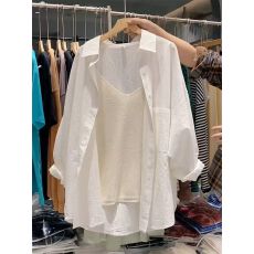 批发2026新款夏防晒开衫女<b class='q'>男</b>友风高级感韩版宽松打底衫百搭<b class='q'>衬衣</b>外套