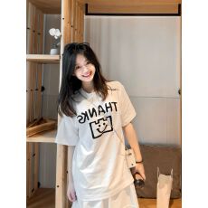 批发精梳纯棉230克 韩版宽松落肩印花短袖T恤夏季上衣设计感小众<b class='q'>街头</b>