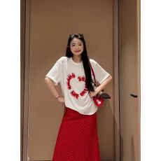 批发精梳纯棉230克 韩版宽松落肩印花短袖T恤夏季上衣设计感小众<b class='q'>街头</b>