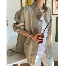 批发外贸chic新款<b class='q'>韩国</b>防晒空调衫百搭薄款休闲宽松夹克外套女长袖风衣