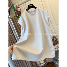 原版大码 韩版韩系高级感小飞袖斗篷短袖T恤洋气宽松上衣女夏新款