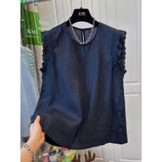 批发<b class='q'>外贸</b>大码 韩版韩系高级感纯棉拼接木耳边蕾丝小飞袖女上衣夏2026