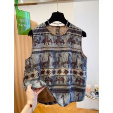 批发原版<b class='q'>大码</b> 欧美高端波西米亚风无袖上衣女夏2026新款大象韩版上衣