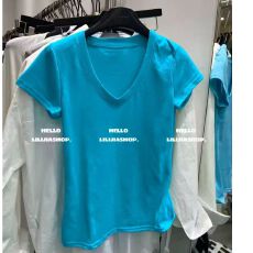 批发韩国东大门夏季新款韩版时尚设计感V领百搭显瘦正肩短袖t恤女<b class='q'>上衣</b>