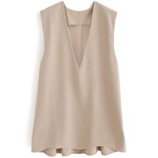 批发外贸爆款 2026夏季新款前后不对称韩系中<b class='q'>长款</b>V领套头<b class='q'>马夹</b>