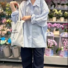 批发设计感条纹Polo领衬衫<b class='q'>外套女</b>夏季防晒衬衣宽松休闲开衫中长款上衣