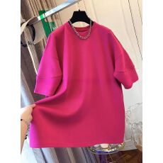 批发曼巴棉 大码女装2026夏新款女<b class='q'>欧美</b><b class='q'>高端</b>韩版宽松简约T恤高级感上衣