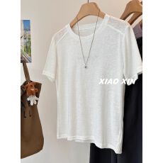 批发2026夏季新款大码韩系<b class='q'>白色</b>短袖T恤女字母镶钻显瘦百搭<b class='q'>打底衫</b>上衣