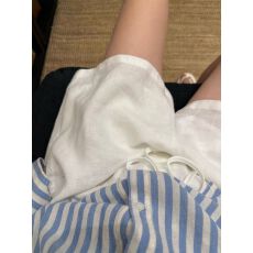 批发+内里 大码<b class='q'>女装</b>白色阔腿<b class='q'>短裤</b>夏季韩系松紧腰抽绳亚麻裤胖mm300斤