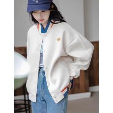 批发学院风春秋长袖外套<b class='q'>女</b>新款运动夹克学生减龄撞色<b class='q'>开衫</b>上衣服棒球服
