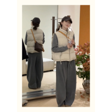 批发韩系立领短款棉服马甲女装2025年冬新款小个子外穿通勤背心马夹潮