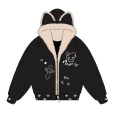 批发原版面料 原版工艺】座山雕冬季刺绣加厚保暖<b class='q'>外套</b>女<b class='q'>情侣</b><b class='q'>棉服</b>棉衣